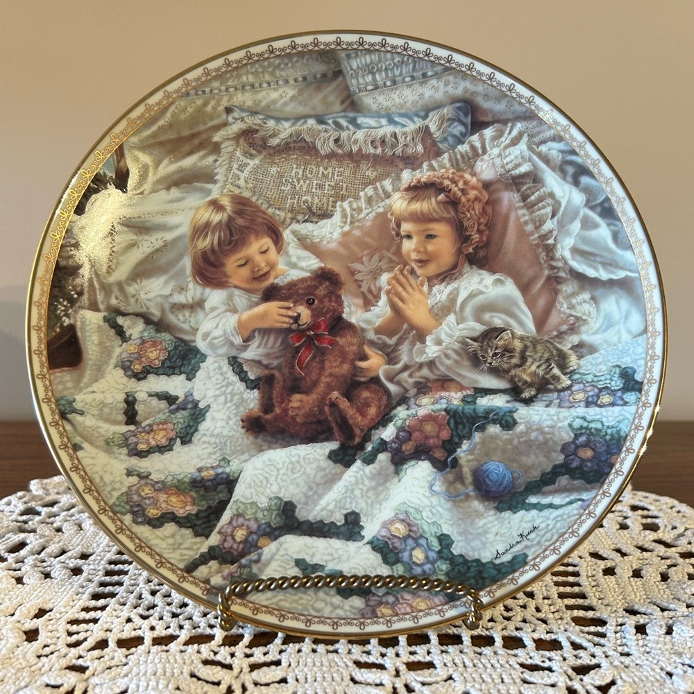 Sandra Kuck Bradford Exchange Plate Sugar & Spice Series Plate 5 Morning Prayers